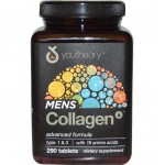 อาหารเสริม คอลลาเจน collagen ราคาส่ง ยี่ห้อ Youtheory, Mens Collagen, Type 1 & 3, 290 Tablets